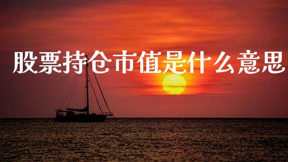股票持仓市值是什么意思_https://qh.lansai.wang_期货怎么玩_第1张