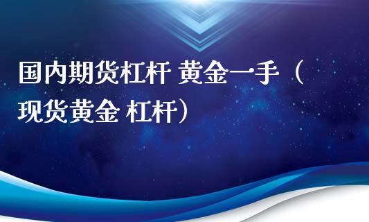 国内期货杠杆 黄金一手（现货黄金 杠杆）_https://qh.lansai.wang_股票技术分析_第1张