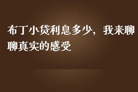 布丁小贷利息多少，我来聊聊真实的感受_https://qh.lansai.wang_股票技术分析_第1张