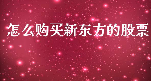 怎么购买新东方的股票_https://qh.lansai.wang_期货理财_第1张