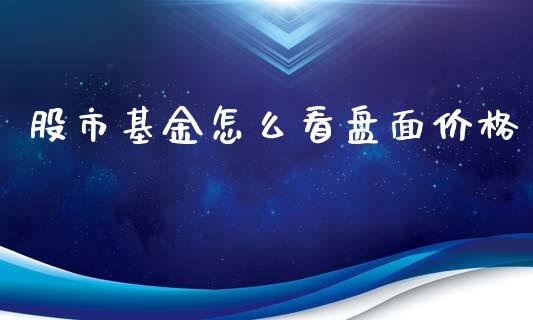 股市基金怎么看盘面价格_https://qh.lansai.wang_期货理财_第1张