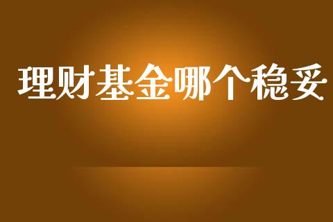 理财基金哪个稳妥_https://qh.lansai.wang_期货理财_第1张