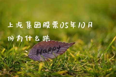 上汽集团股票05年10月份为什么跌_https://qh.lansai.wang_新股数据_第1张