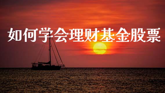 如何学会理财基金股票_https://qh.lansai.wang_期货理财_第1张