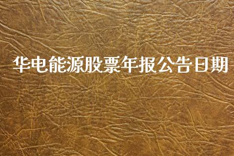 华电能源股票年报公告日期_https://qh.lansai.wang_期货怎么玩_第1张