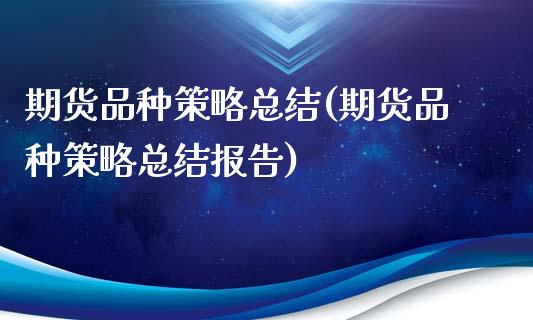期货品种策略总结(期货品种策略总结报告)_https://qh.lansai.wang_期货喊单_第1张