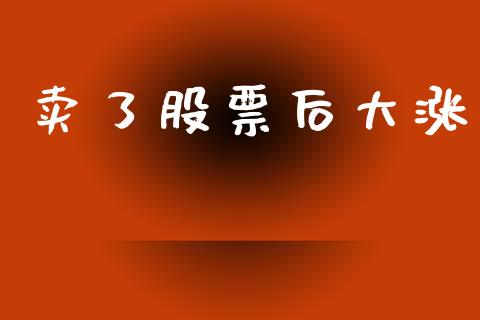 卖了股票后大涨_https://qh.lansai.wang_期货喊单_第1张