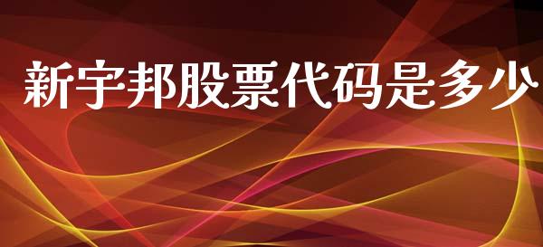 新宇邦股票代码是多少_https://qh.lansai.wang_期货理财_第1张