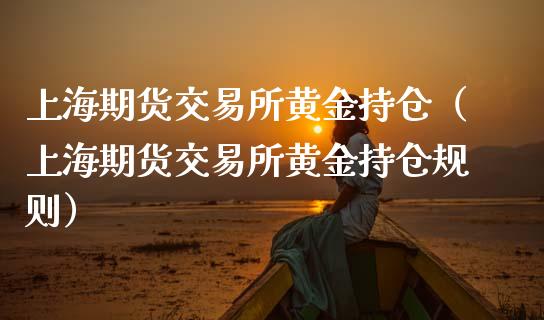 上海期货交易所黄金持仓（上海期货交易所黄金持仓规则）_https://qh.lansai.wang_期货怎么玩_第1张