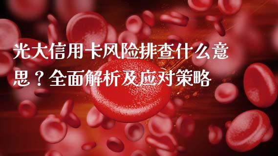 光大信用卡风险排查什么意思？全面解析及应对策略_https://qh.lansai.wang_股票技术分析_第1张