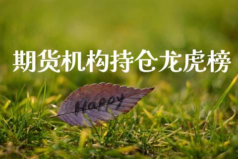 期货机构持仓龙虎榜_https://qh.lansai.wang_期货理财_第1张