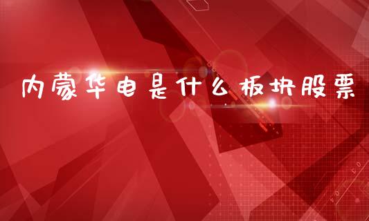内蒙华电是什么板块股票_https://qh.lansai.wang_期货喊单_第1张