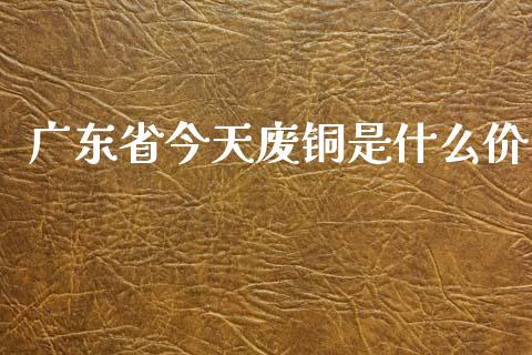 广东省今天废铜是什么价_https://qh.lansai.wang_股票技术分析_第1张