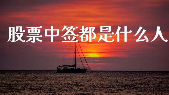 股票中签都是什么人_https://qh.lansai.wang_期货喊单_第1张