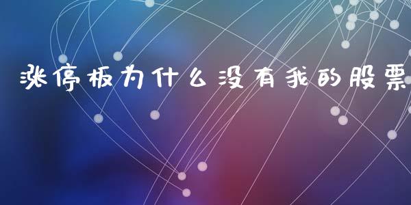 涨停板为什么没有我的股票_https://qh.lansai.wang_新股数据_第1张