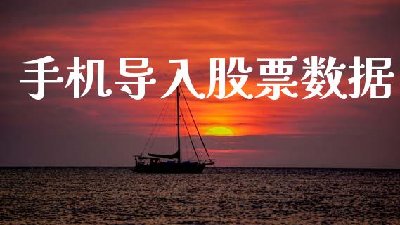 手机导入股票数据_https://qh.lansai.wang_期货怎么玩_第1张
