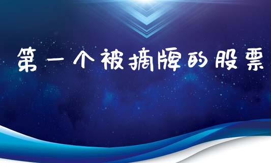 第一个被摘牌的股票_https://qh.lansai.wang_新股数据_第1张