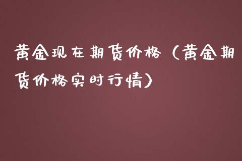 黄金现在期货价格（黄金期货价格实时行情）_https://qh.lansai.wang_期货理财_第1张
