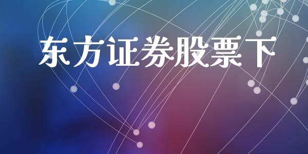 东方证券股票下_https://qh.lansai.wang_新股数据_第1张