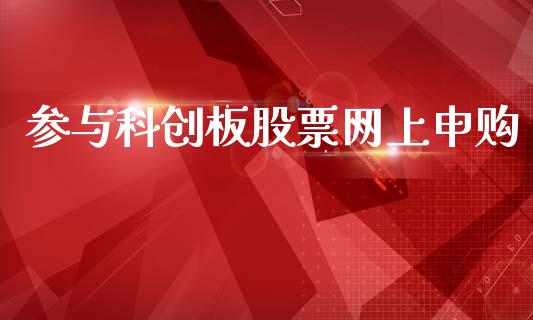 参与科创板股票网上申购_https://qh.lansai.wang_期货理财_第1张