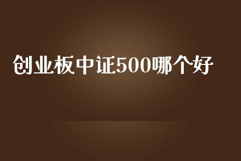 创业板中证500哪个好_https://qh.lansai.wang_股票新闻_第1张