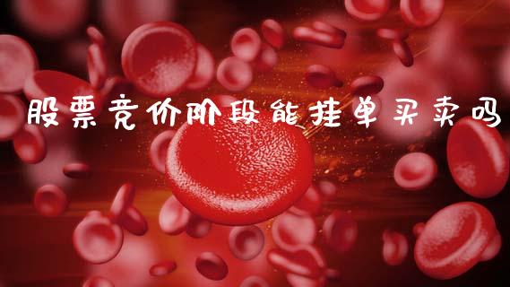 股票竞价阶段能挂单买卖吗_https://qh.lansai.wang_期货怎么玩_第1张
