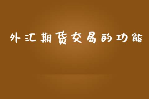 外汇期货交易的功能_https://qh.lansai.wang_期货怎么玩_第1张