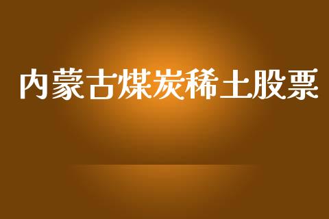 内蒙古煤炭稀土股票_https://qh.lansai.wang_期货理财_第1张
