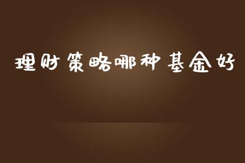 理财策略哪种基金好_https://qh.lansai.wang_期货理财_第1张