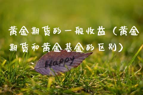 黄金期货的一般收益（黄金期货和黄金基金的区别）_https://qh.lansai.wang_期货怎么玩_第1张