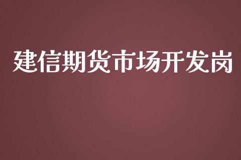 建信期货市场开发岗_https://qh.lansai.wang_股票新闻_第1张