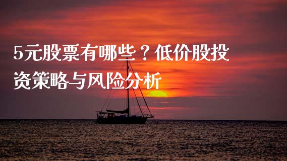 5元股票有哪些？低价股投资策略与风险分析_https://qh.lansai.wang_股票新闻_第1张