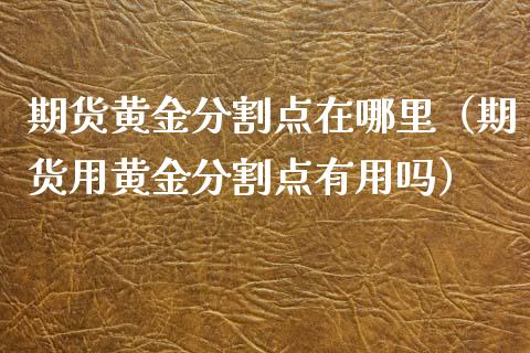 期货黄金分割点在哪里（期货用黄金分割点有用吗）_https://qh.lansai.wang_期货喊单_第1张