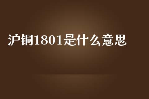 沪铜1801是什么意思_https://qh.lansai.wang_期货理财_第1张