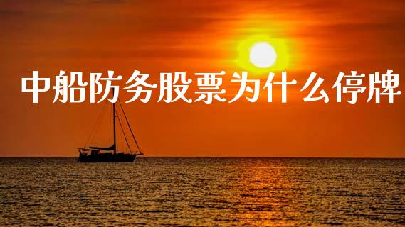 中船防务股票为什么停牌_https://qh.lansai.wang_期货喊单_第1张