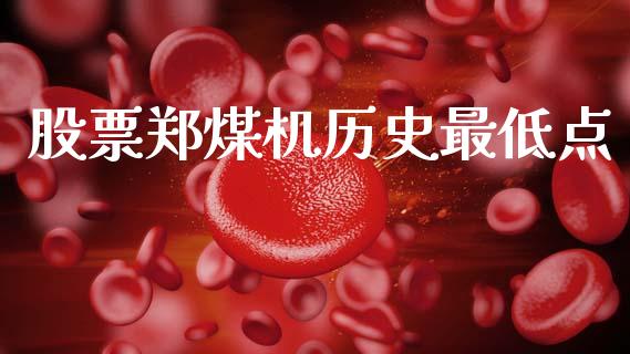 股票郑煤机历史最低点_https://qh.lansai.wang_期货怎么玩_第1张