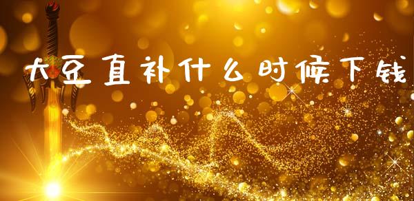 大豆直补什么时候下钱_https://qh.lansai.wang_期货怎么玩_第1张