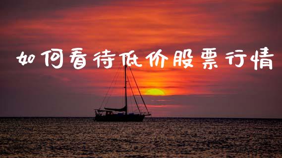 如何看待低价股票行情_https://qh.lansai.wang_期货喊单_第1张