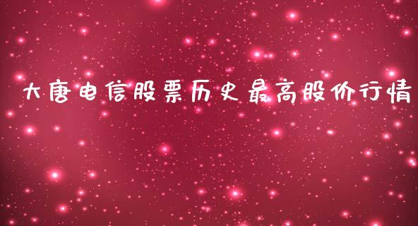 大唐电信股票历史最高股价行情_https://qh.lansai.wang_新股数据_第1张