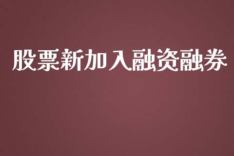 股票新加入融资融券_https://qh.lansai.wang_新股数据_第1张