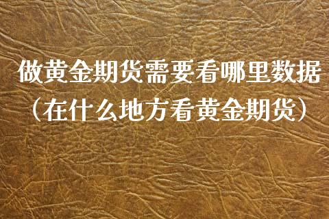 做黄金期货需要看哪里数据（在什么地方看黄金期货）_https://qh.lansai.wang_期货怎么玩_第1张