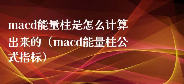 macd能量柱是怎么计算出来的（macd能量柱公式指标）_https://qh.lansai.wang_期货理财_第1张