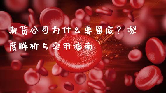 期货公司为什么要留底?深度解析与实用指南_期货喊单_第1张_起点期货网 期货公司为什么要留底?深度解析与实用指南_https://qh.lansai.wang_期货喊单_第1张