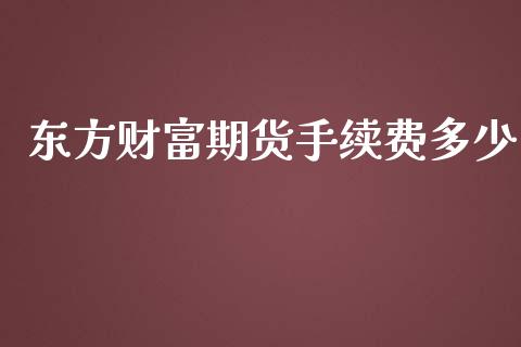 东方财富期货手续费多少_https://qh.lansai.wang_期货理财_第1张