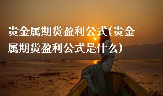 贵金属期货盈利公式(贵金属期货盈利公式是什么)_https://qh.lansai.wang_期货理财_第1张