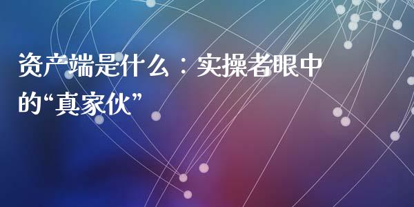 资产端是什么：实操者眼中的“真家伙”_https://qh.lansai.wang_股票新闻_第1张