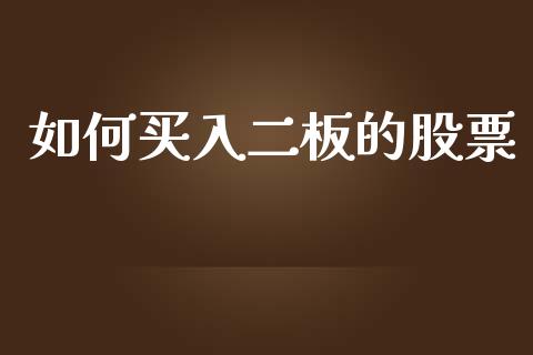 如何买入二板的股票_https://qh.lansai.wang_新股数据_第1张