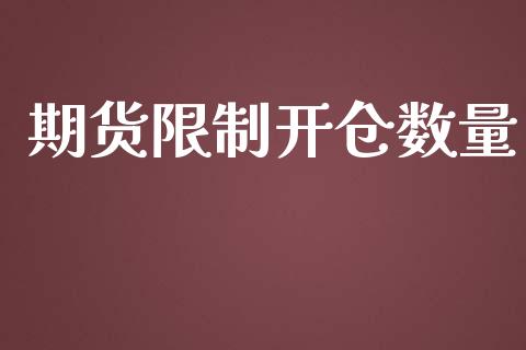 期货限制开仓数量_https://qh.lansai.wang_股票新闻_第1张