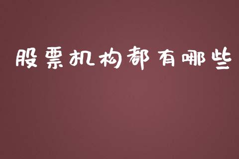 股票机构都有哪些_https://qh.lansai.wang_新股数据_第1张