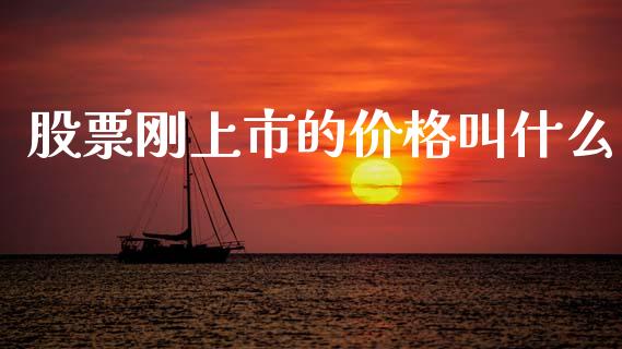 股票刚上市的价格叫什么_https://qh.lansai.wang_期货喊单_第1张